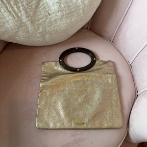 Kate Spade Gold Shimmer Clutch Handbag